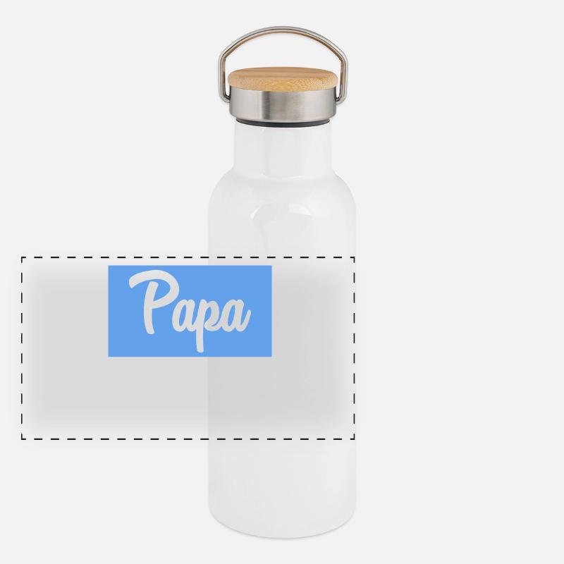 VATERTAG Panorama Thermosflasche mit Bambusdeckel