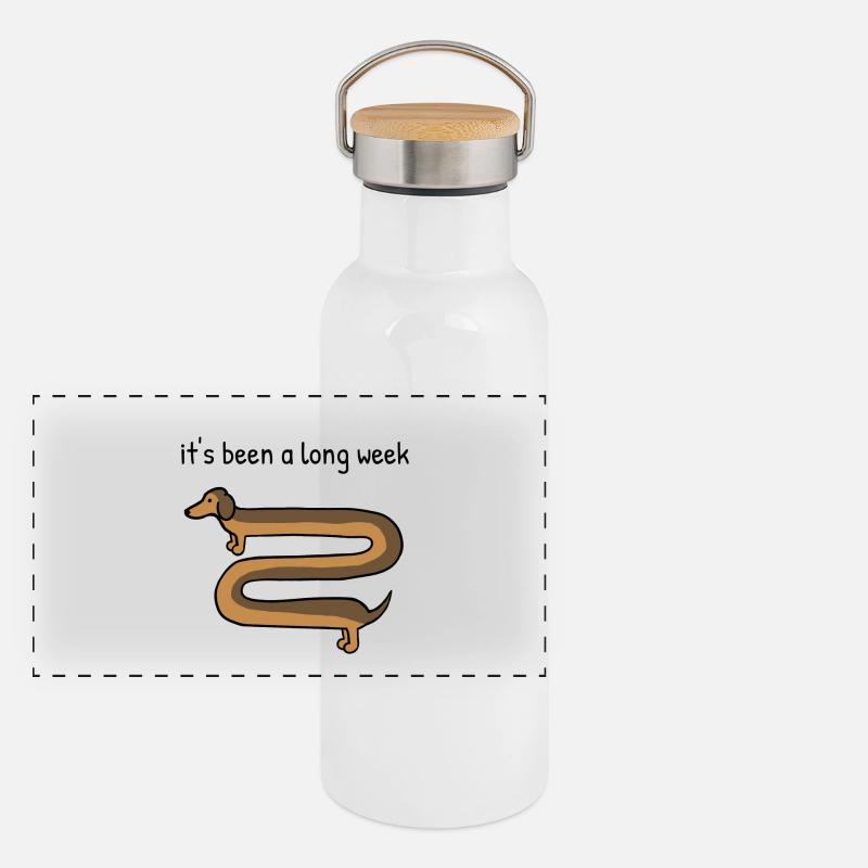 It's been a long week, dachshund dog Panoramic Thermal Bottle with Bamboo Lid