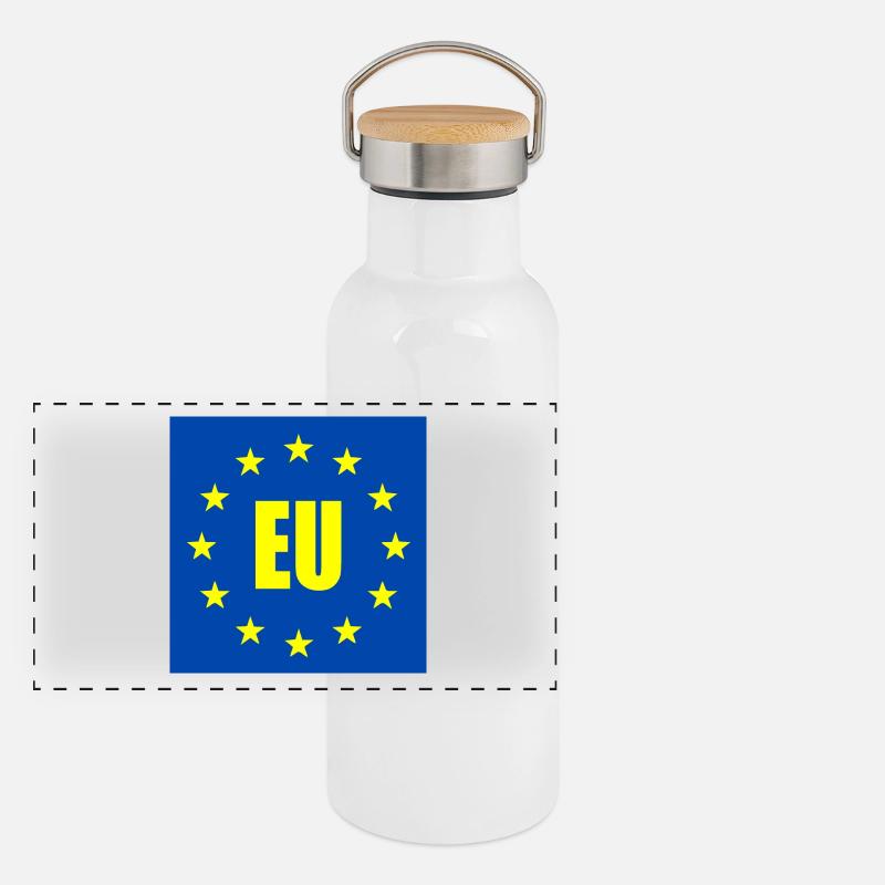EU - Europe Panoramic Thermal Bottle with Bamboo Lid