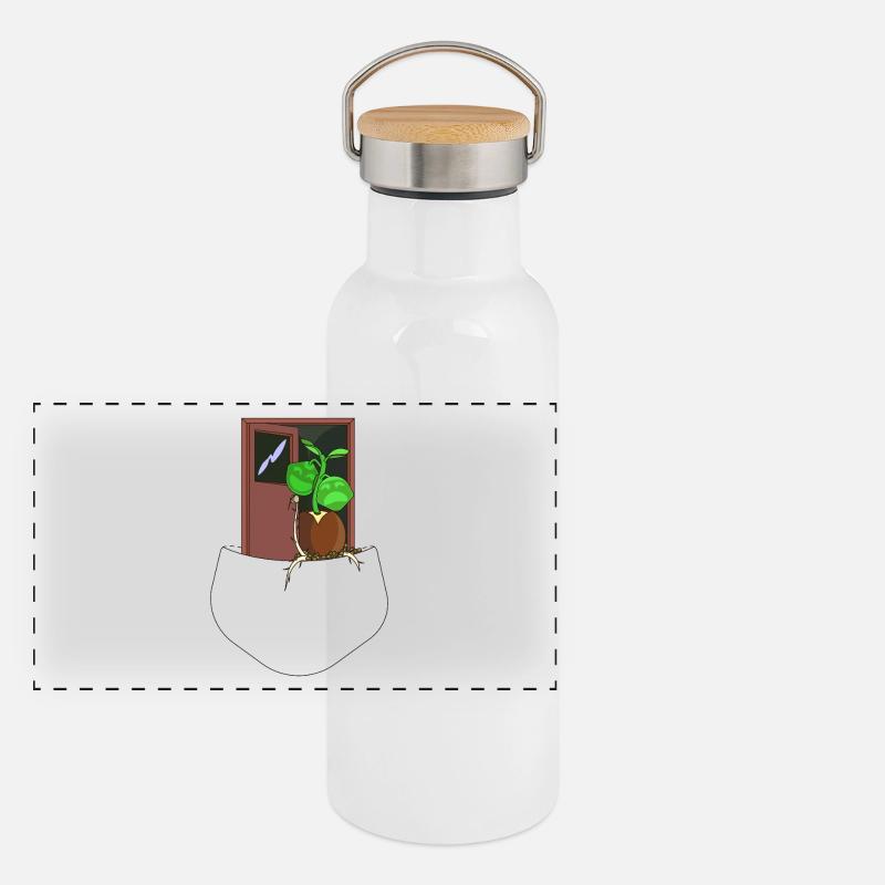 TASCHENAUSSAAT Panorama Thermosflasche mit Bambusdeckel