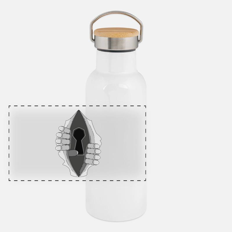 AKTIVIEREN Panorama Thermosflasche mit Bambusdeckel
