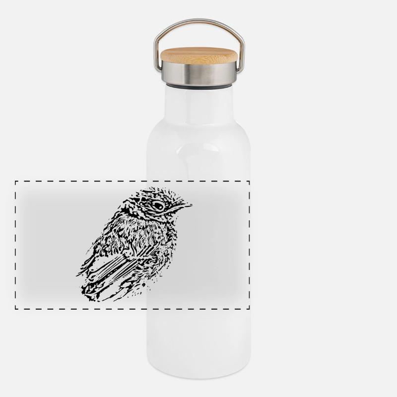 Oiseau Gourde isotherme avec bouchon en bambou