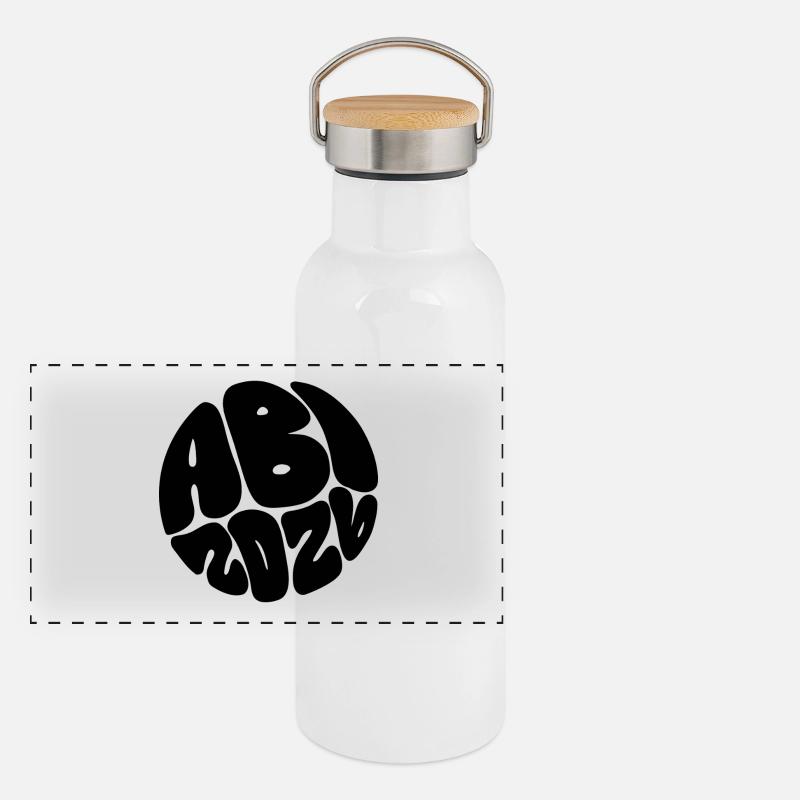 ABI 2026 – Bubble font Panoramic Thermal Bottle with Bamboo Lid