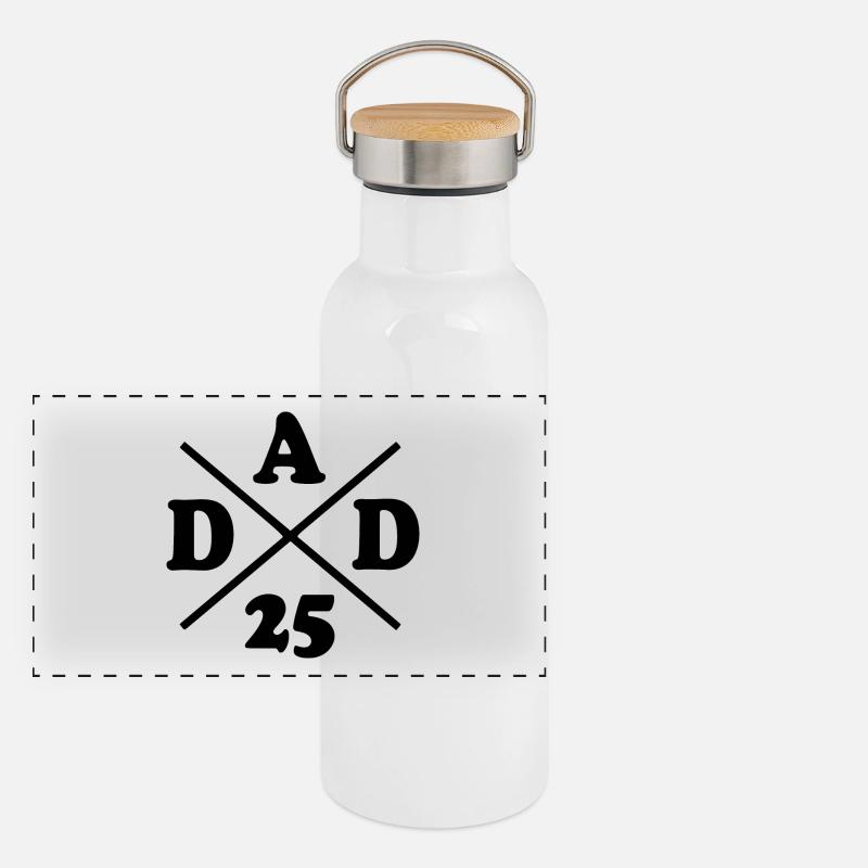 Dad 25 Gourde isotherme avec bouchon en bambou