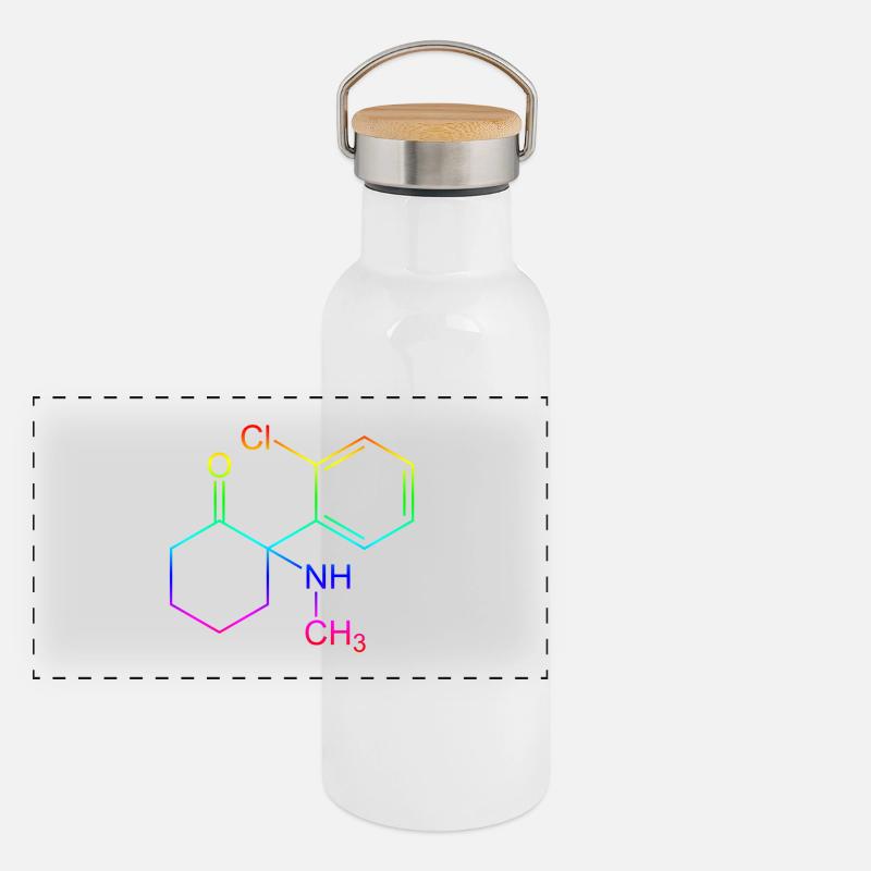 Formule structurelle de kétamine Gourde isotherme avec bouchon en bambou
