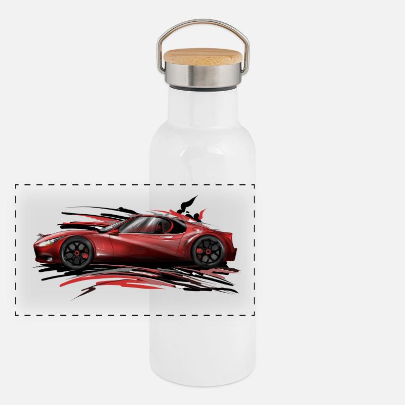 konzept car Panorama Thermosflasche mit Bambusdeckel