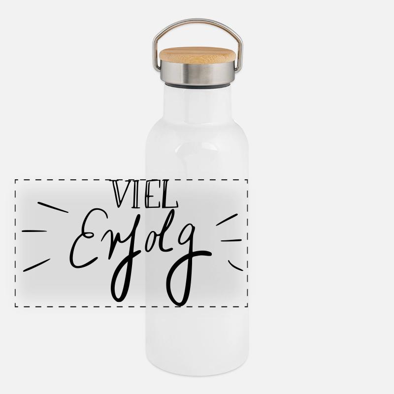 Viel Erfolg Panoramic Thermal Bottle with Bamboo Lid
