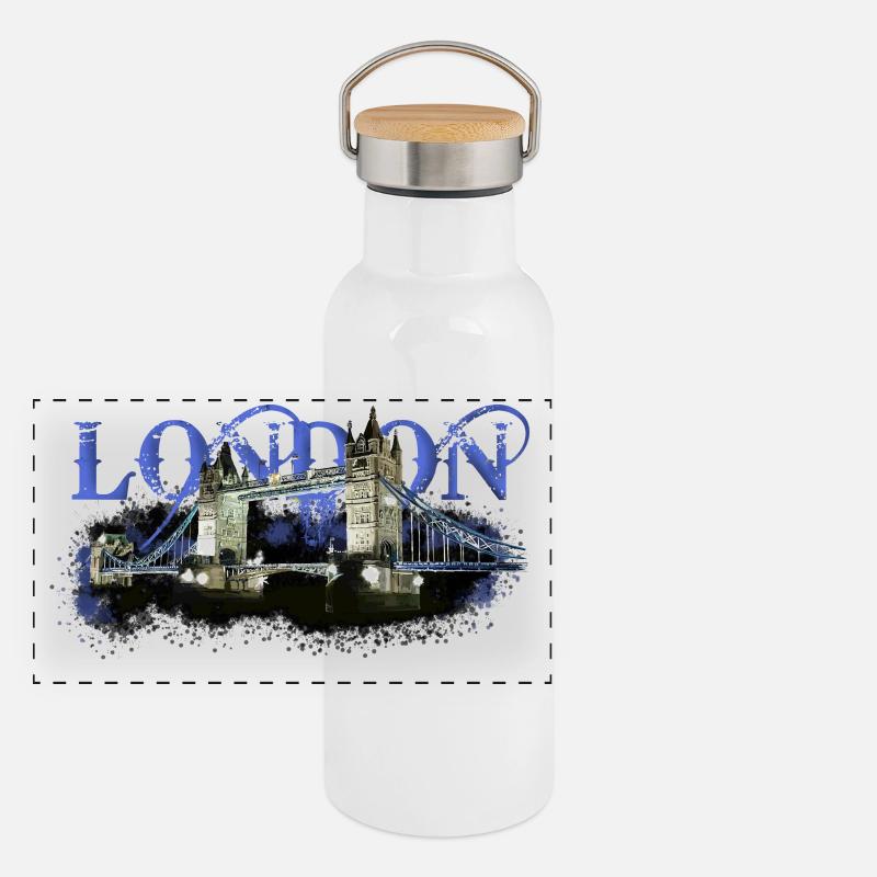London Panoramic Thermal Bottle with Bamboo Lid