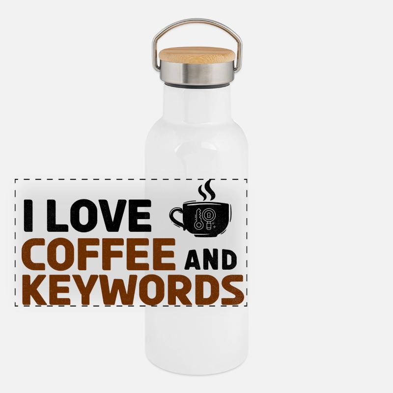 Faute de frappe dans les mots-clés du café Gourde isotherme avec bouchon en bambou