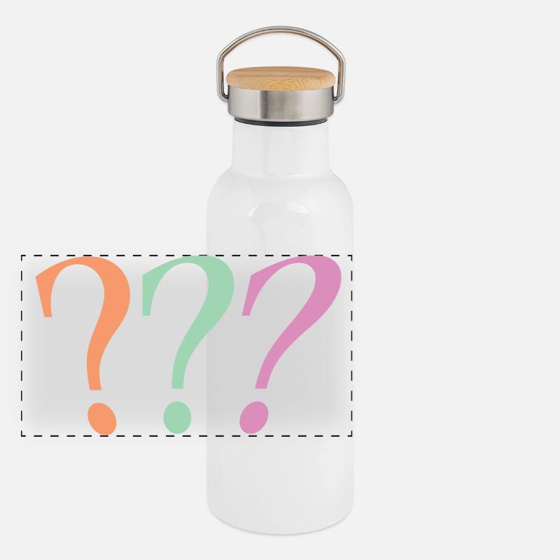 Question mark Panoramic Thermal Bottle with Bamboo Lid