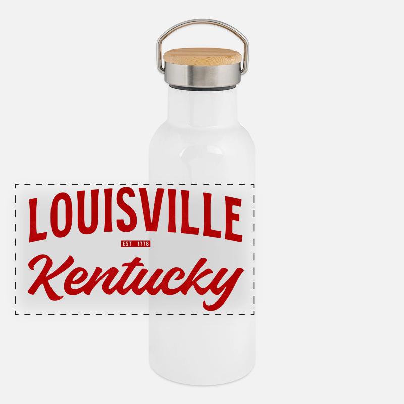 Écriture de Louisville, Kentucky Gourde isotherme avec bouchon en bambou