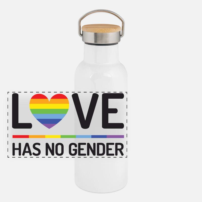 Pride Month - Liebe hat kein Geschlecht Panorama Thermosflasche mit Bambusdeckel