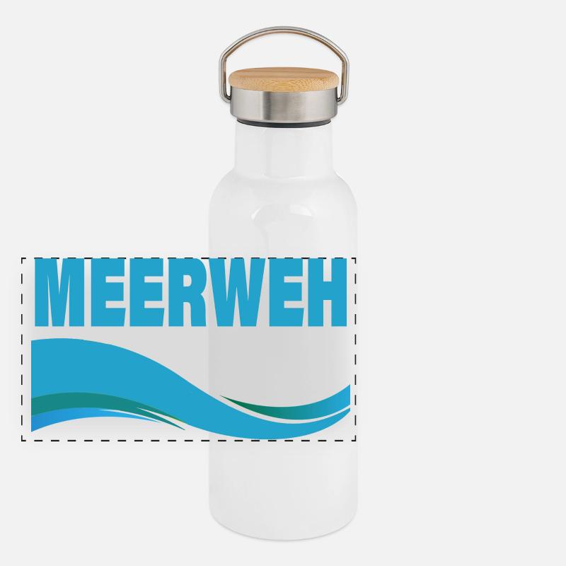 MEERWEH Panorama Thermosflasche mit Bambusdeckel
