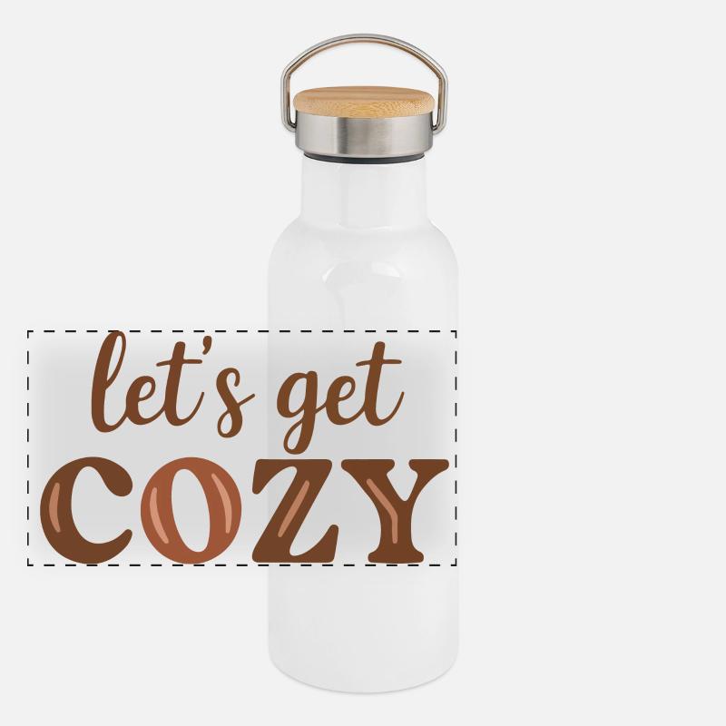 Mettons-nous au design confortable Gourde isotherme avec bouchon en bambou