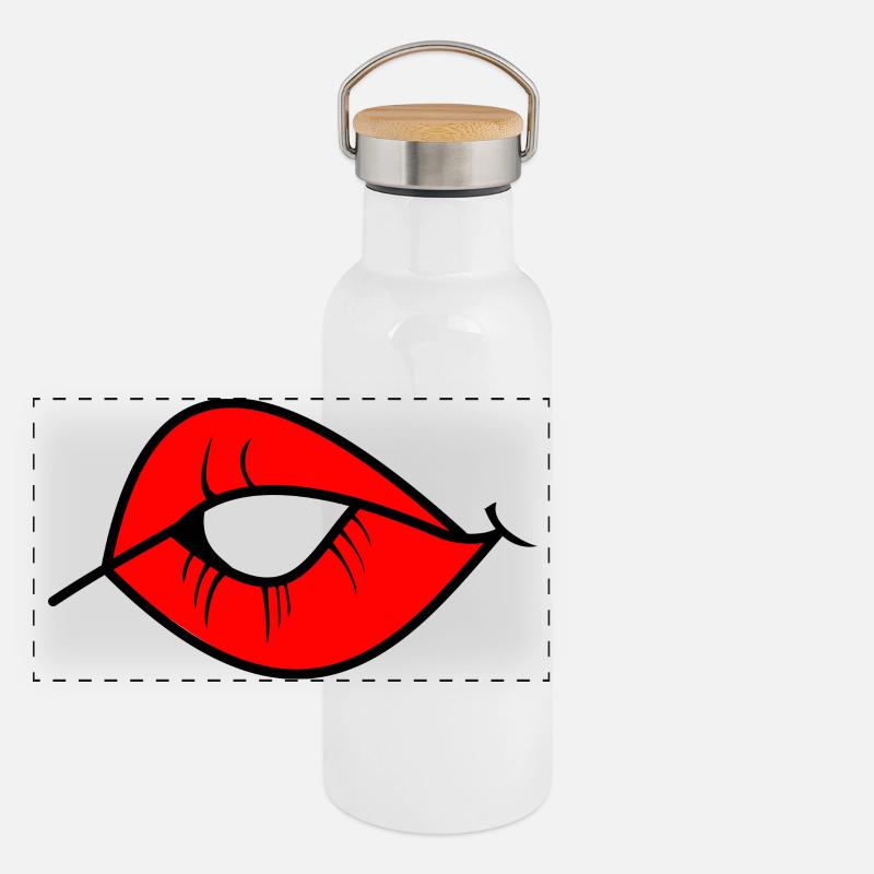 Jahrestag. Jubiläumsdekade. Humor. komisch Panorama Thermosflasche mit Bambusdeckel