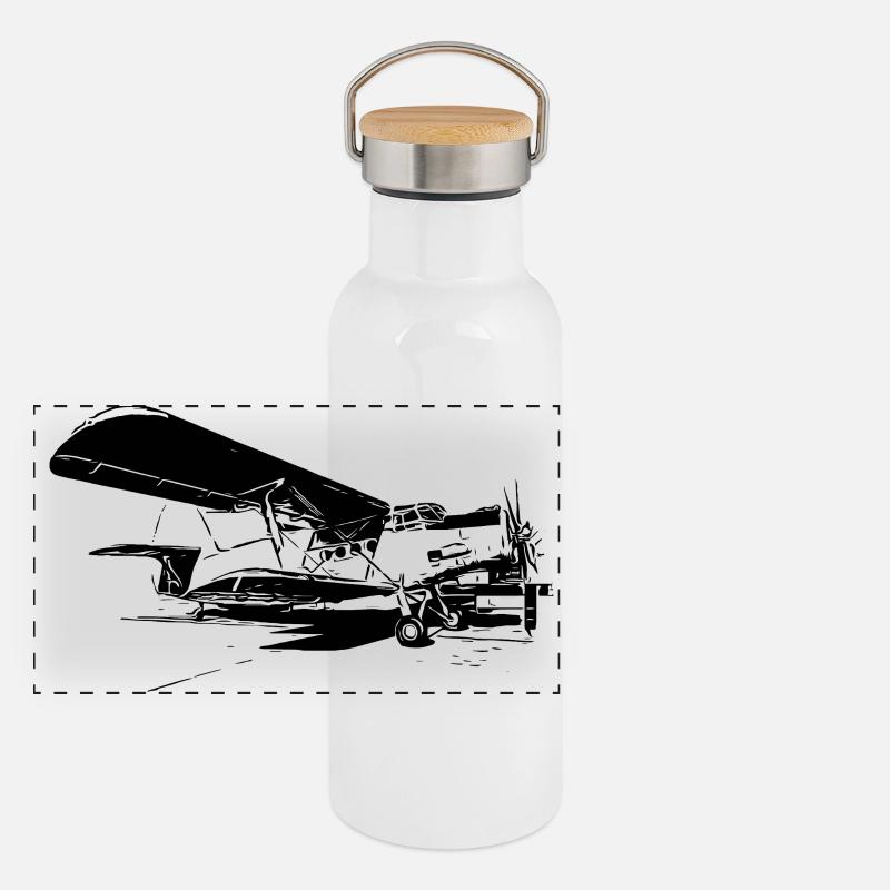 Sky Giant Power Panorama Thermosflasche mit Bambusdeckel