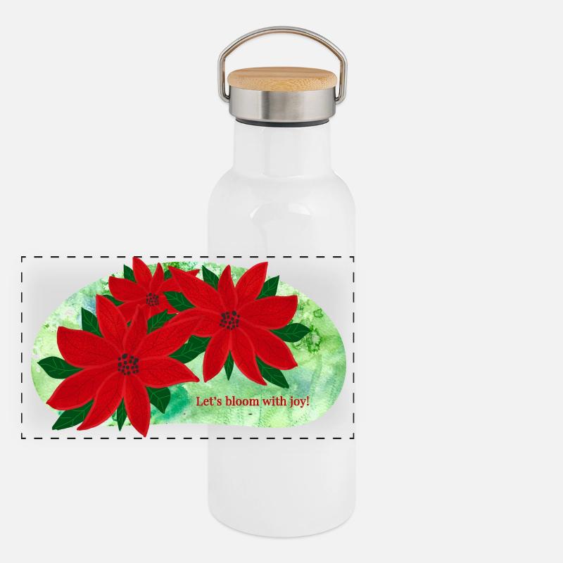 Panorama Thermosflasche mit Bambusdeckel