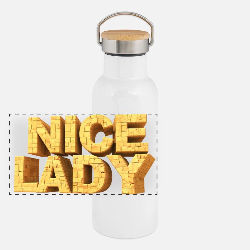 Nice Lady – Monumental Letters in the Sky Panoramic Thermal Bottle with Bamboo Lid