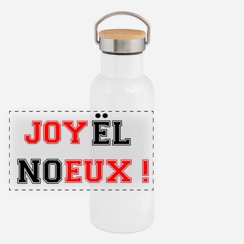 Joyeux Noël inversé Gourde isotherme avec bouchon en bambou