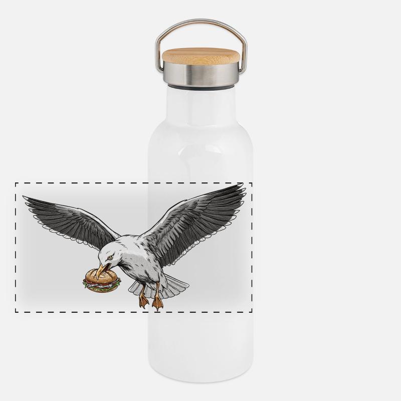 Boulderer Colorsplash Boulder Bouldern Panorama Thermosflasche mit Bambusdeckel