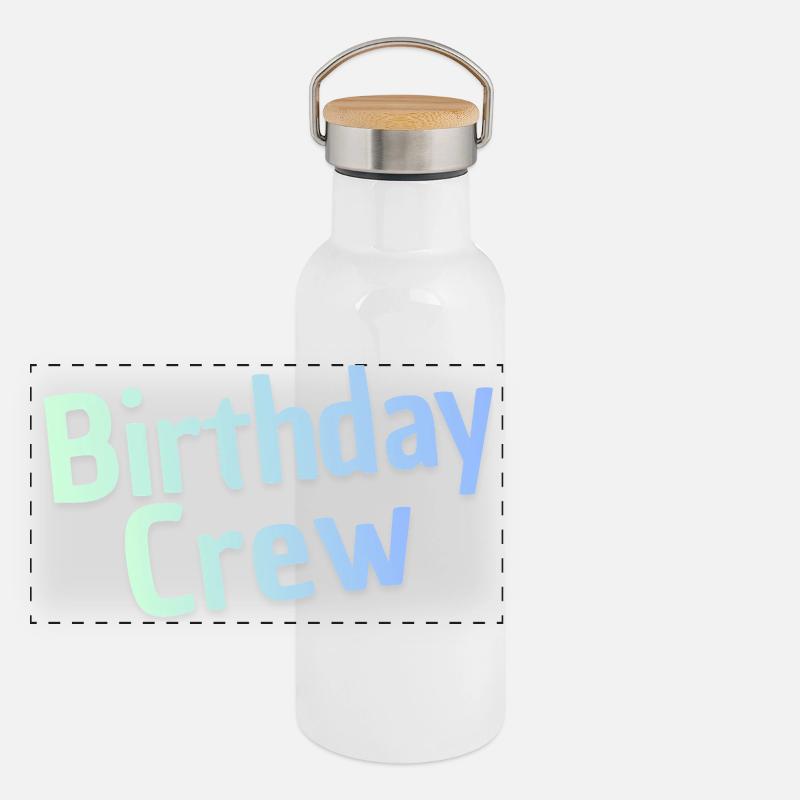 Équipe d’anniversaire Gourde isotherme avec bouchon en bambou