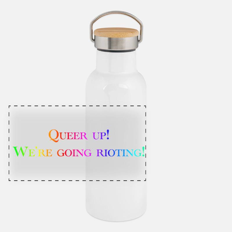 Queer Up Panoramic Thermal Bottle with Bamboo Lid