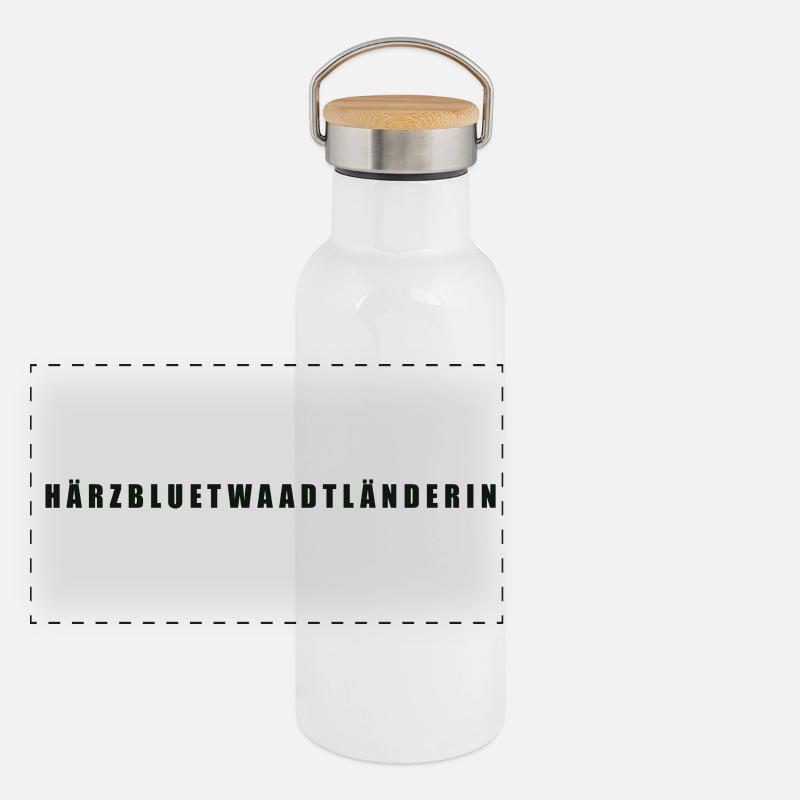 Härzbluetwaadtlander, Canton de Vaud Gourde isotherme avec bouchon en bambou