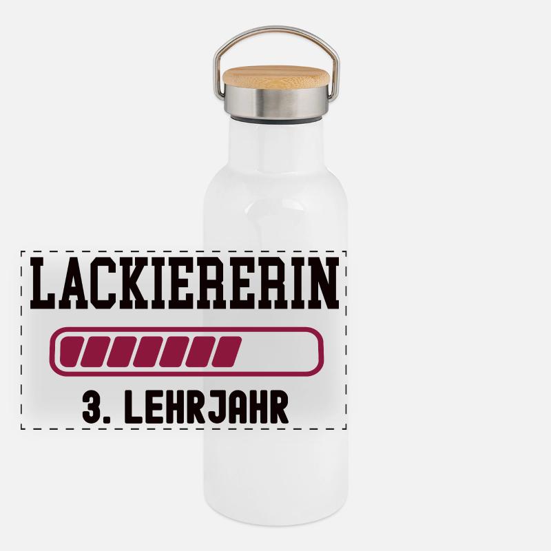 Apprenticeship as a painter in the 3rd year of apprenticeship as a painter Panoramic Thermal Bottle with Bamboo Lid