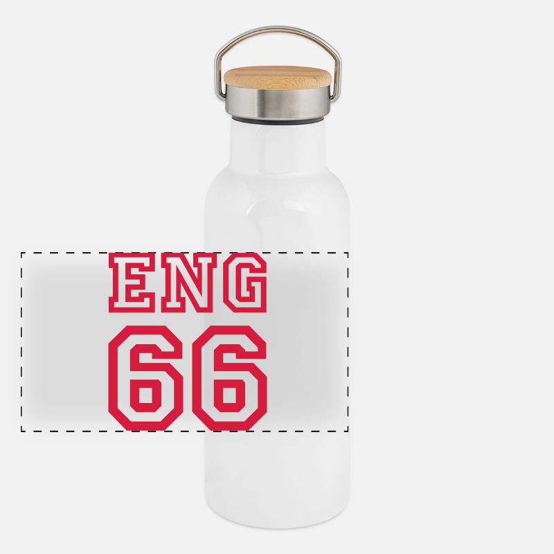 ENGLAND 1966 Panoramic Thermal Bottle with Bamboo Lid