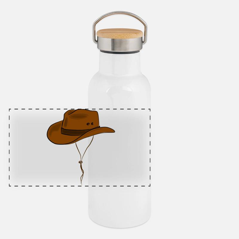 chapeau Gourde isotherme avec bouchon en bambou
