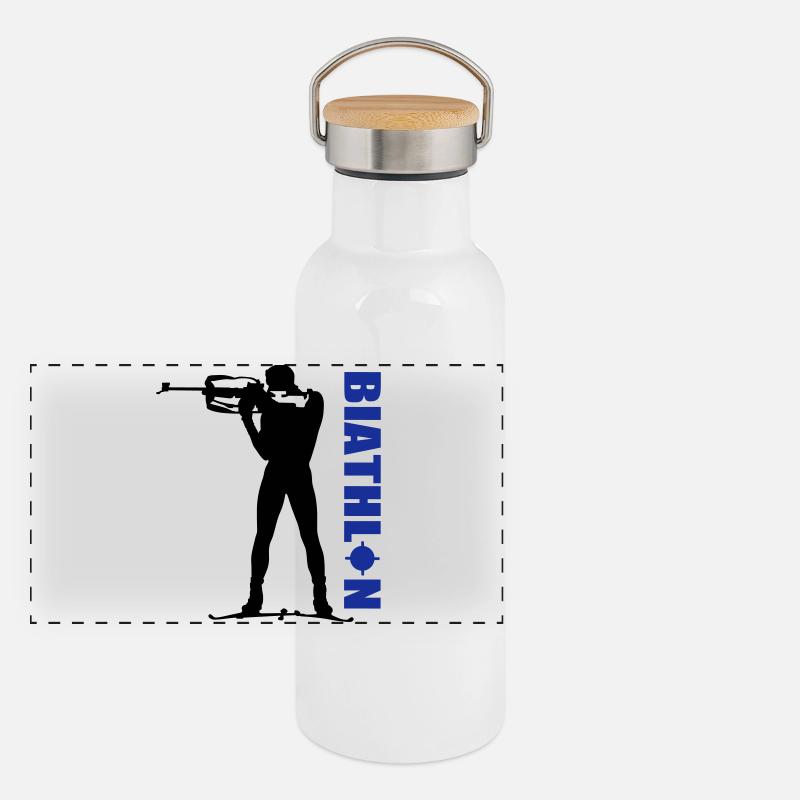 Biathlon Panoramic Thermal Bottle with Bamboo Lid