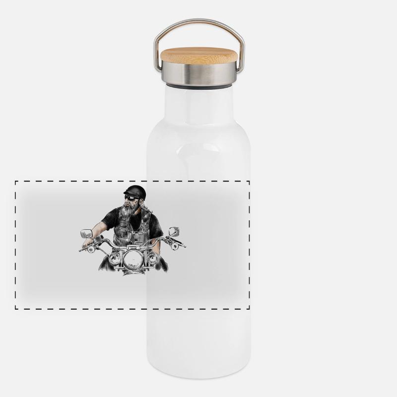 Gourde isotherme avec bouchon en bambou