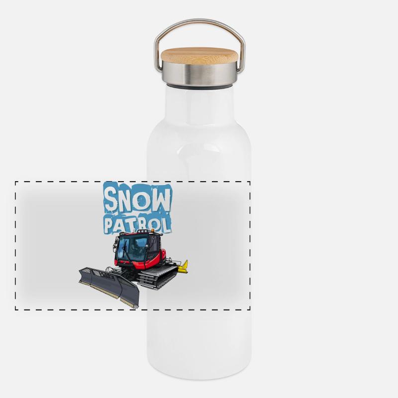 Snowcat Bully Gourde isotherme avec bouchon en bambou
