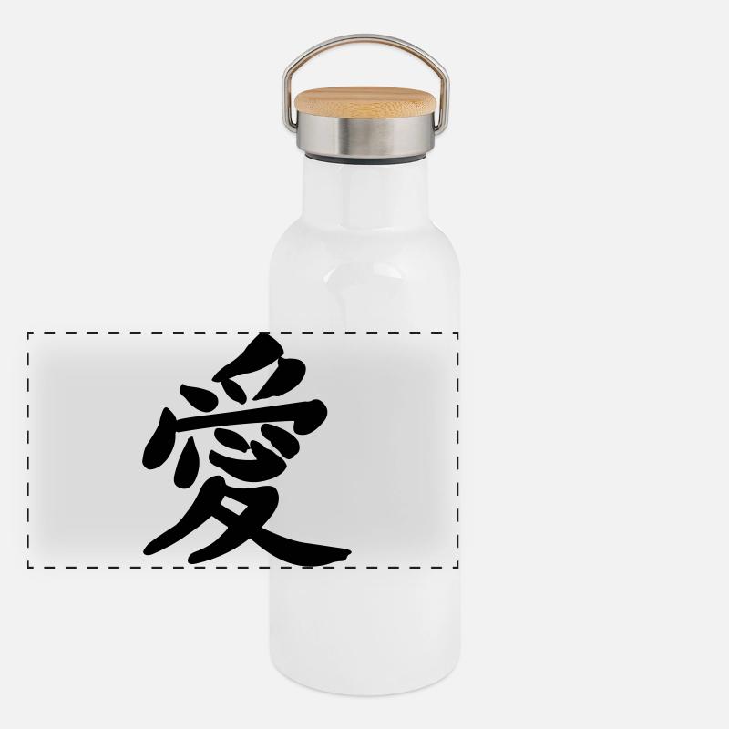 Signe d’amour de caractère Gourde isotherme avec bouchon en bambou