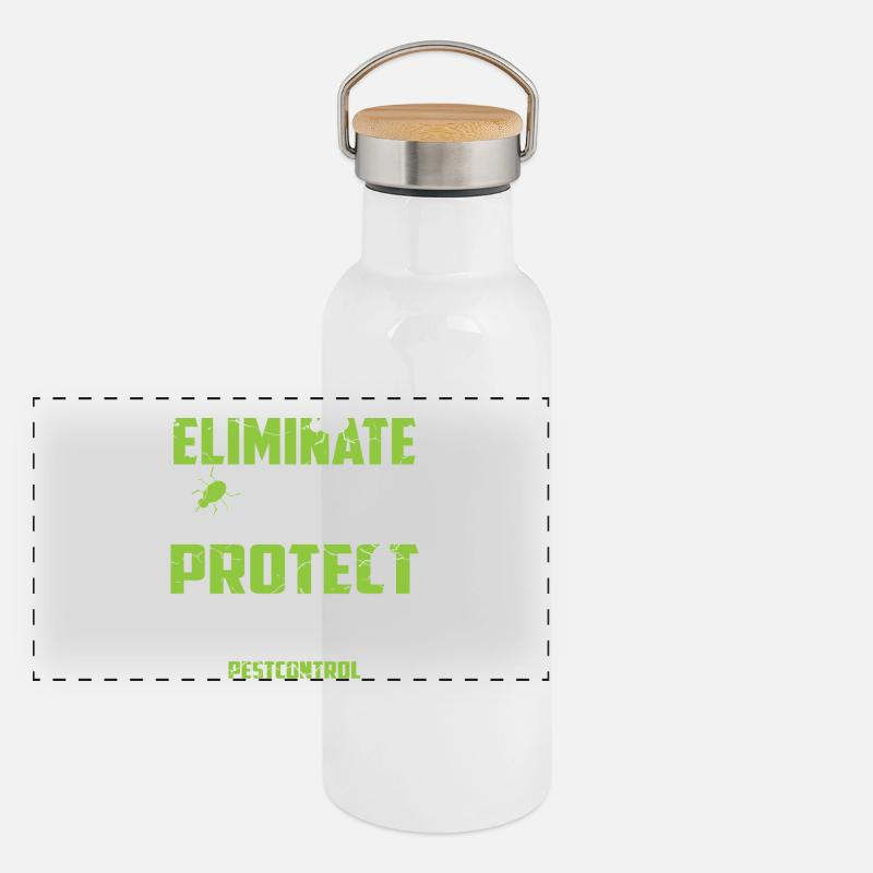 Kammerjäger Panorama Thermosflasche mit Bambusdeckel