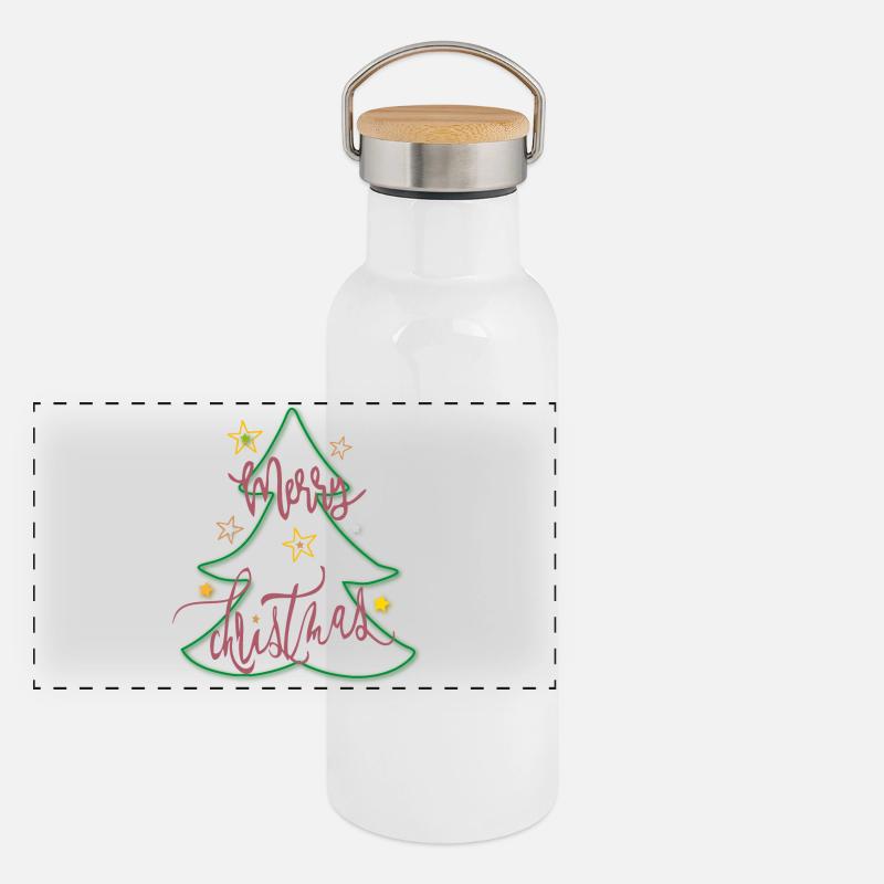 Joyeux Noël, Avent Gourde isotherme avec bouchon en bambou