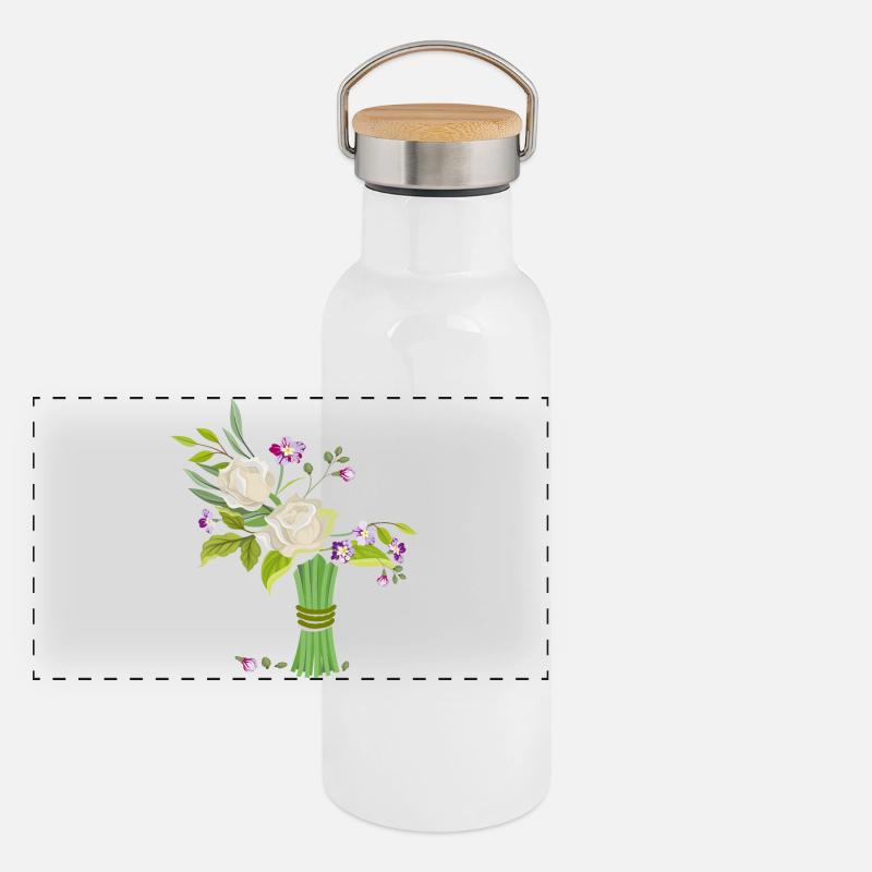 Panorama Thermosflasche mit Bambusdeckel
