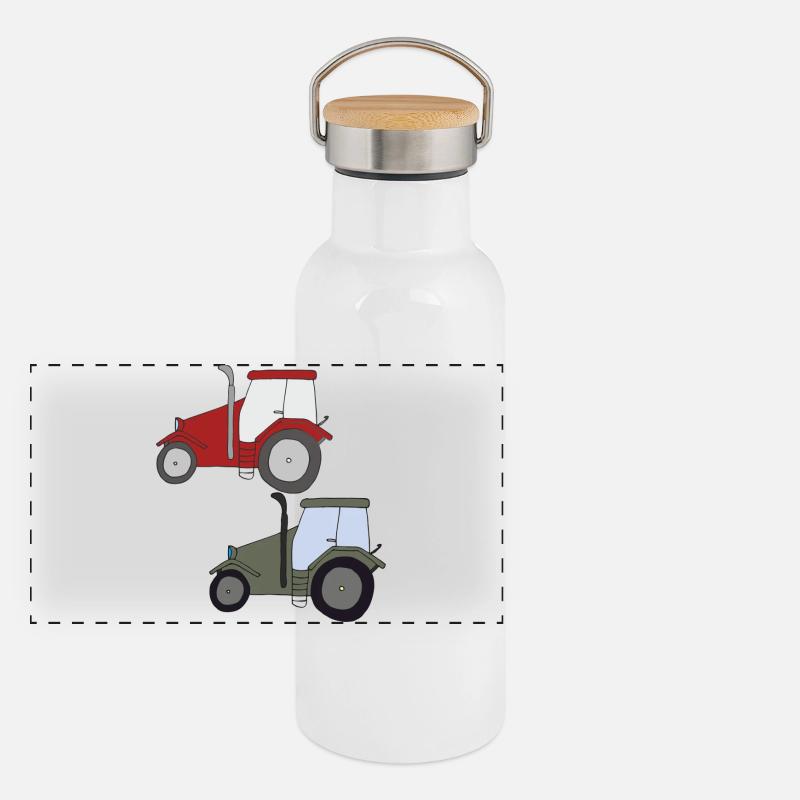 Rencontrez Tractor Gourde isotherme avec bouchon en bambou