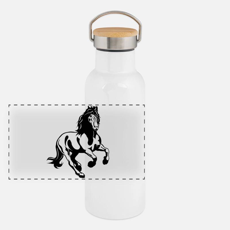 Etalon frison 01 s Gourde isotherme avec bouchon en bambou