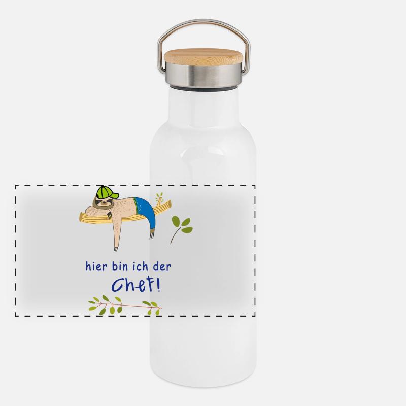 here I'm the sloth Panoramic Thermal Bottle with Bamboo Lid