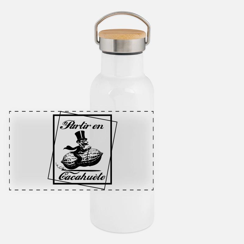 Partir en cacahuète Gourde isotherme avec bouchon en bambou