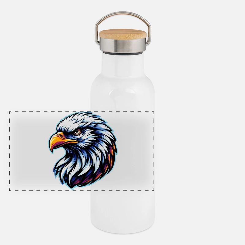 Bald Eagle Panoramic Thermal Bottle with Bamboo Lid