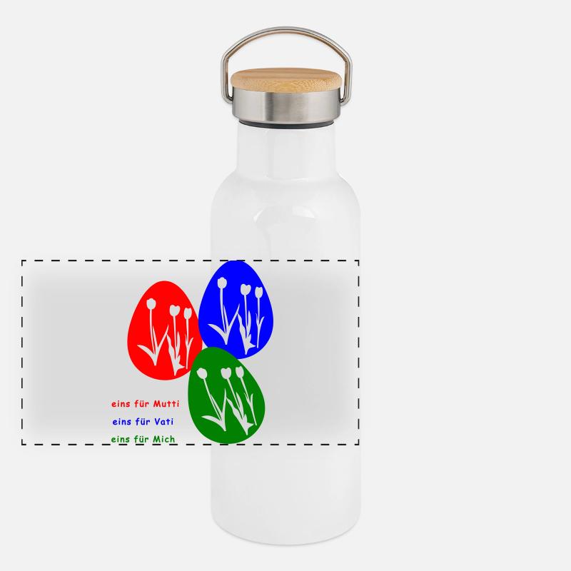 Easter Eggs Easter Panoramic Thermal Bottle with Bamboo Lid