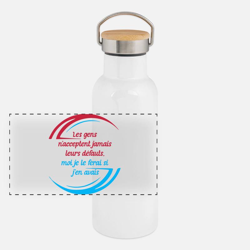 Die Fehler der Menschen Panorama Thermosflasche mit Bambusdeckel