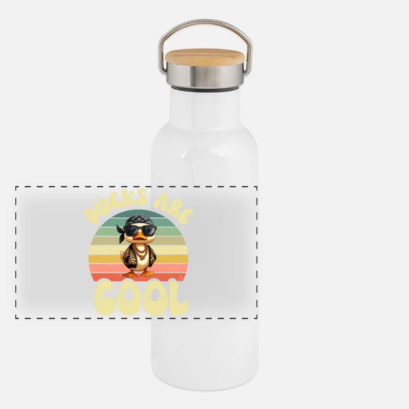 Gourde isotherme avec bouchon en bambou