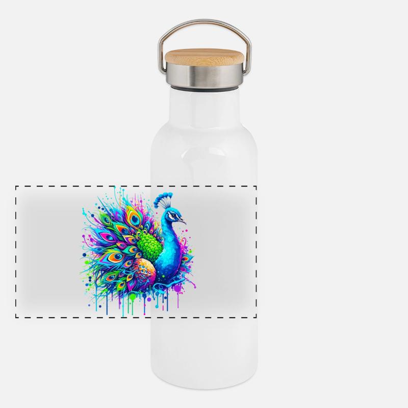 Paon Gourde isotherme avec bouchon en bambou