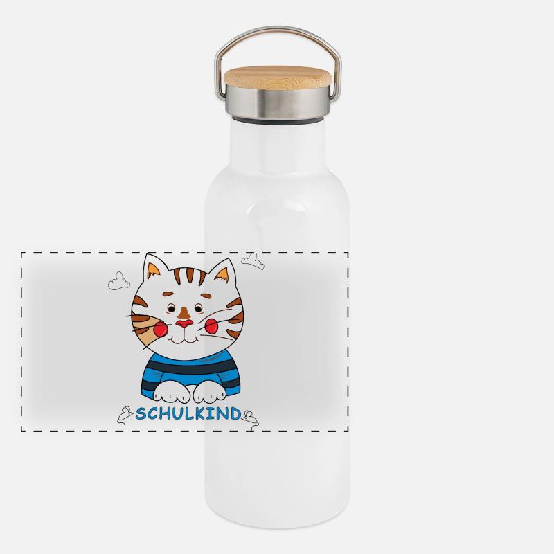 Panorama Thermosflasche mit Bambusdeckel