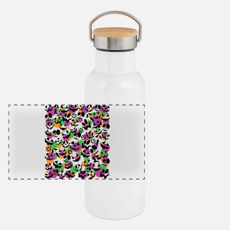 Ghost Party. Panoramic Thermal Bottle with Bamboo Lid
