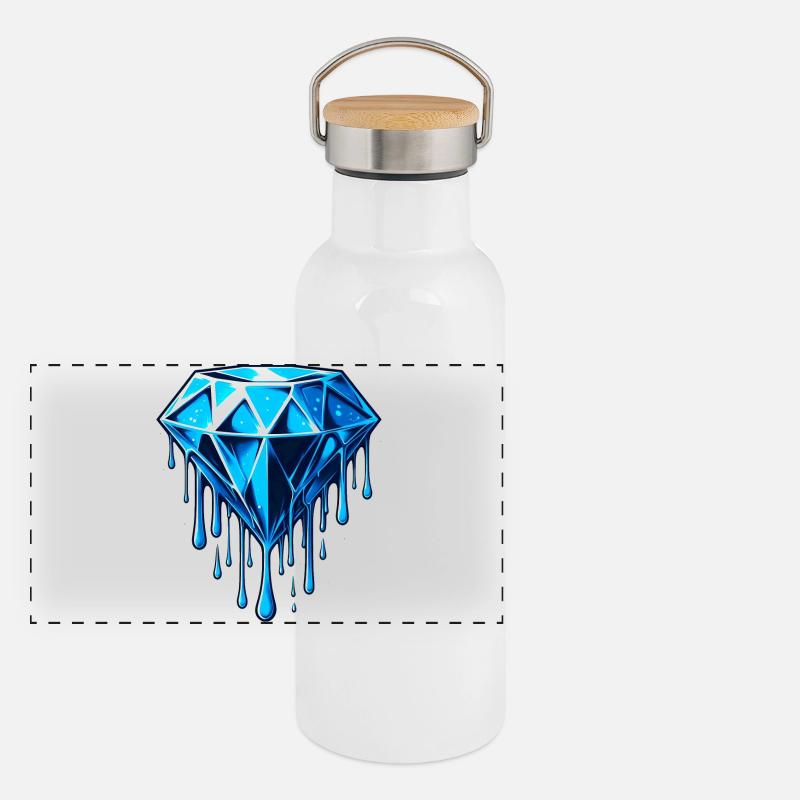 Diamant Gourde isotherme avec bouchon en bambou