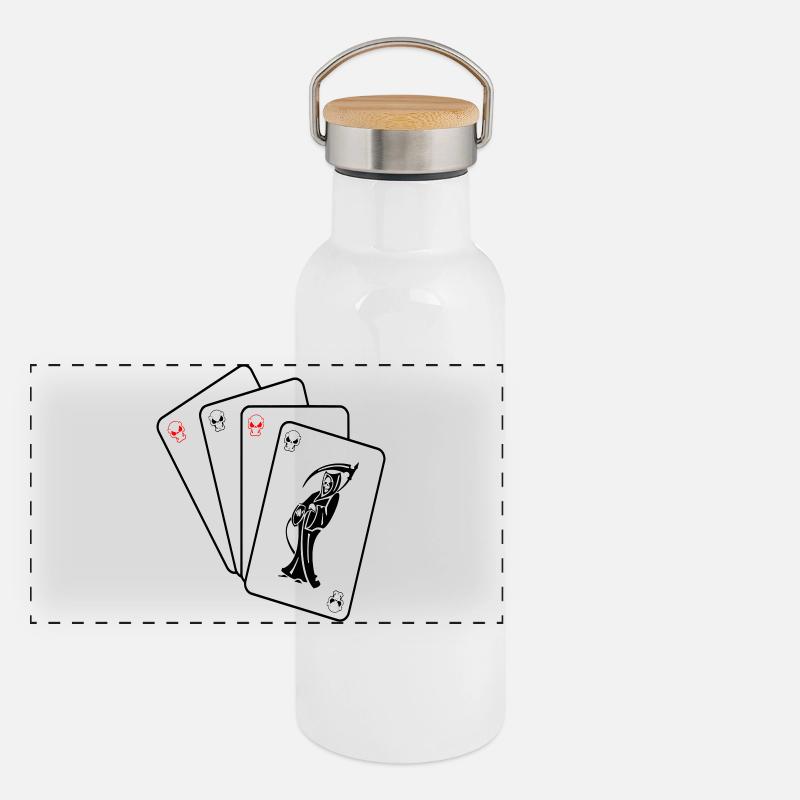 Panorama Thermosflasche mit Bambusdeckel